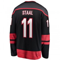 C.Hurricanes #11 Jordan Staal Fanatics Branded Home Captain Patch Breakaway Player Jersey Black Stitched American Hockey Jerseys