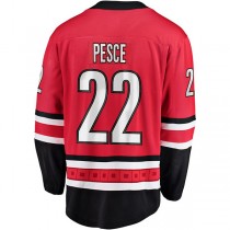 C.Hurricanes #22 Brett Pesce Fanatics Branded Breakaway Player Jersey Red Stitched American Hockey Jerseys