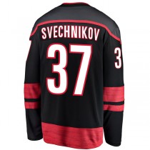 C.Hurricanes #37 Andrei Svechnikov Fanatics Branded Alternate Premier Breakaway Player Jersey Black Stitched American Hockey Jerseys