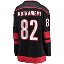 C.Hurricanes #82 Jesperi Kotkaniemi Fanatics Branded Home Breakaway Player Jersey Black Stitched American Hockey Jerseys