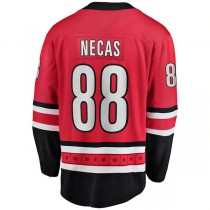 C.Hurricanes #88 Martin Necas Fanatics Branded Home Breakaway Player Jersey Red Stitched American Hockey Jerseys