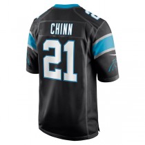 C.Panthers #21 Jeremy Chinn Black Game Jersey Stitched American Football Jerseys
