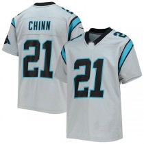 C.Panthers #21 Jeremy Chinn Silver Inverted Team Game Jersey Stitched American Football Jerseys