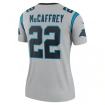 C.Panthers #22 Christian McCaffrey Silver Inverted Legend Jersey Stitched American Football Jerseys