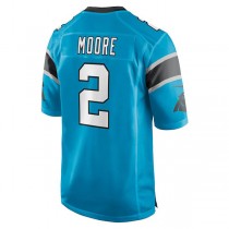 C.Panthers #2 D.J. Moore Blue Game Jersey Stitched American Football Jerseys