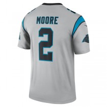 C.Panthers #2 D.J. Moore Silver Inverted Legend Jersey Stitched American Football Jerseys