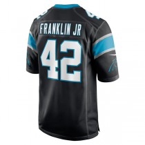 C.Panthers #42 Sam Franklin Jr. Black Game Player Jersey Stitched American Football Jerseys