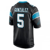 C.Panthers #5 Zane Gonzalez Black Game Jersey Stitched American Football Jerseys