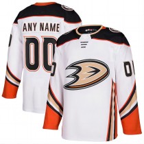 Custom A.Ducks Away Authentic Jersey White Stitched American Hockey Jerseys