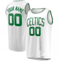 Custom B.Celtics Fanatics Branded Fast Break Replica Jersey Association Edition White American Stitched Basketball Jersey