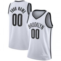 Custom B.Nets 2020-21 Swingman Jersey Association Edition White American Stitched Basketball Jersey