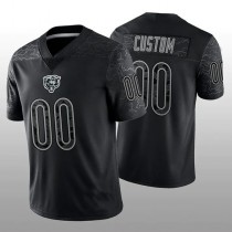 Custom C.Bears Football Stitched Black RFLCTV Limited Jersey Stitched Jersey Football Jerseys