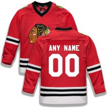 Custom C.Blackhawks Fanatics Branded Home Replica Red Stitched American Hockey Jerseys