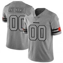 Custom C.Browns 2019 Gray Gridiron Gray Vapor Untouchable Limited Jersey Stitched American Football Jerseys