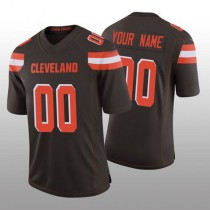Custom C.Browns Brown Vapor Limited 100th Season Jersey Stitched American Football Jerseys