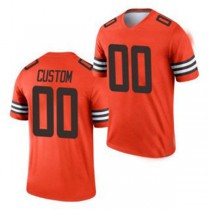 Custom C.Browns Orange ACTIVE PLAYER Custom Inverted Legend Football Jersey American Jerseys Stitched American Football Jerseys