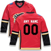 Custom C.Flames Fanatics Branded Alternate Replica Red Stitched American Hockey Jerseys