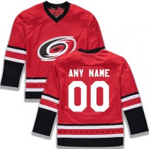 Custom C.Hurricanes Fanatics Branded Home Replica Red Stitched American Hockey Jerseys