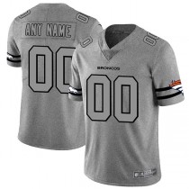 Custom D.Broncos 2019 Gray Gridiron Gray Vapor Untouchable Limited Jersey Stitched Jersey American Football Jerseys