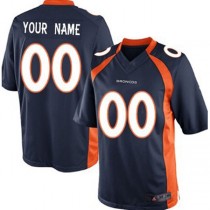 Custom D.Broncos Blue Limited Jersey Stitched Jersey American Football Jerseys