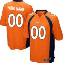 Custom D.Broncos Orange Game Jersey Stitched Jersey American Football Jerseys