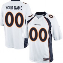 Custom D.Broncos White Limited Jersey Stitched Jersey American Football Jerseys