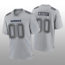 Custom D.Cowboys Gray Atmosphere Game Jersey Stitched Football Jerseys