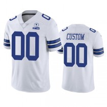 Custom D.Cowboys White 60th Anniversary Vapor Limited Jersey Stitched Jersey Football Jerseys