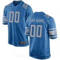 Custom D.Lions Blue Team Color Game Jersey Stitched American Football Jerseys