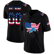 Custom D.Lions Football Black Limited Fashion Flag Stitched American Football Jerseys