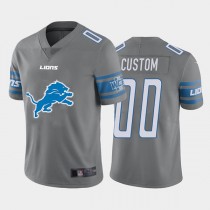 Custom D.Lions Gray Team Big Logo Vapor Untouchable Limited Jersey Stitched American Football Jerseys