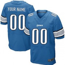 Custom D.Lions Light Blue Elite Jersey Stitched American Football Jerseys