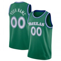 Custom D.Mavericks 2020-21 Hardwood Classics Swingman Jersey Green American Stitched Basketball Jersey