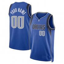 Custom D.Mavericks 2021-22 Diamond Swingman Blue Icon Edition American Stitched Basketball Jersey