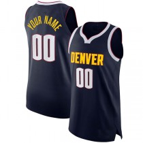 Custom D.Nuggets 2020-21 Authentic Jersey Navy Icon Edition American Stitched Basketball Jersey