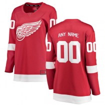 Custom D.Red Wings Fanatics Branded Home Breakaway Jersey Red Stitched American Hockey Jerseys