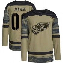 Custom D.Red Wings Military Appreciation Team Authentic Practice Jersey Camo Stitched American Hockey Jerseys