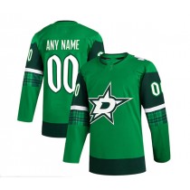 Custom D.Stars 2023 St. Patrick's Day Primegreen Authentic Jersey - Kelly Green Stitched American Hockey Jerseys