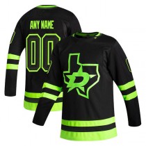 Custom D.Stars Fanatics Branded Home Breakaway Jersey Green Stitched American Hockey Jerseys