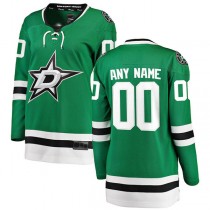 Custom D.Stars Fanatics Branded Home Breakaway Jersey Green Stitched American Hockey Jerseys