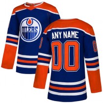 Custom E.Oilers Alternate Authentic Jersey Royal Stitched American Hockey Jerseys