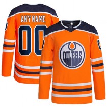 Custom E.Oilers Home Authentic Pro Orange Jersey Stitched American Hockey Jerseys