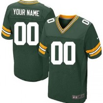 Custom GB.Packers Green Elite Jersey Stitched American Football Jerseys