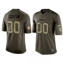 Custom GB.Packers Olive Camo Salute To Service Veterans Day Limited Jersey Stitched American Football Jerseys