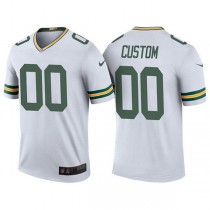Custom GB.Packers White Custom Color Rush Legend Limited Jersey Stitched American Football Jerseys