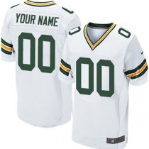 Custom GB.Packers White Elite Jersey Stitched American Football Jerseys