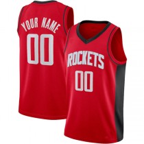 Custom H.Rockets 2020-21 Swingman Jersey Red Icon Edition Stitched Basketball Jersey