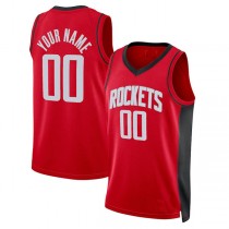 Custom H.Rockets 2021-22 Diamond Swingman Jersey Red Icon Edition Stitched Basketball Jersey