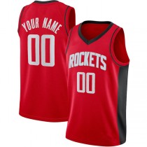 Custom H.Rockets Swingman Jersey Red Icon Edition Stitched Basketball Jersey