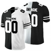 Custom H.Texans Any Team Black And White Peaceful Coexisting Stitched American Football Jerseys